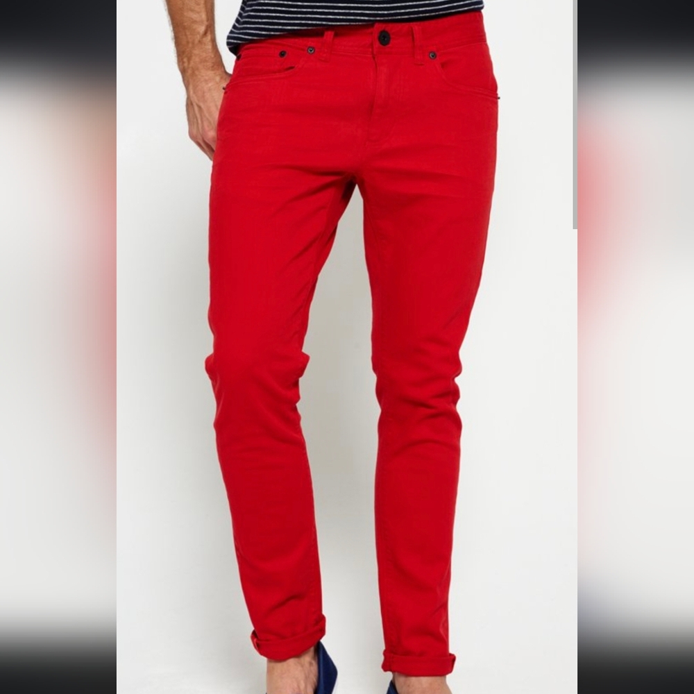 SocialCollision Red Men's Jeans